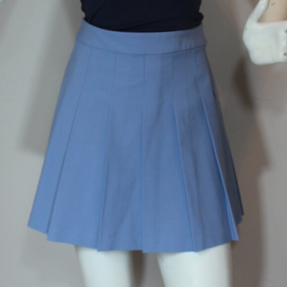Aritzia Sunday Best Olympia Blue pleated women's mini skirt size 10 - Picture 8 of 8